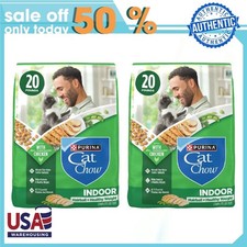 Purina Cat Chow Indoor Hairball  Healthy Weight Dry Cat Food, 20 lbs. 2 Pack