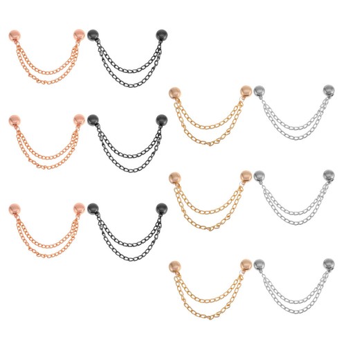  12 Pezzi Clip per Vestiti con Catena Fibbia Magnetica per Accorciamento T-Shirt - Foto 1 di 12