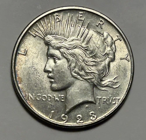 1923 D PEACE  DOLLAR AU-BU