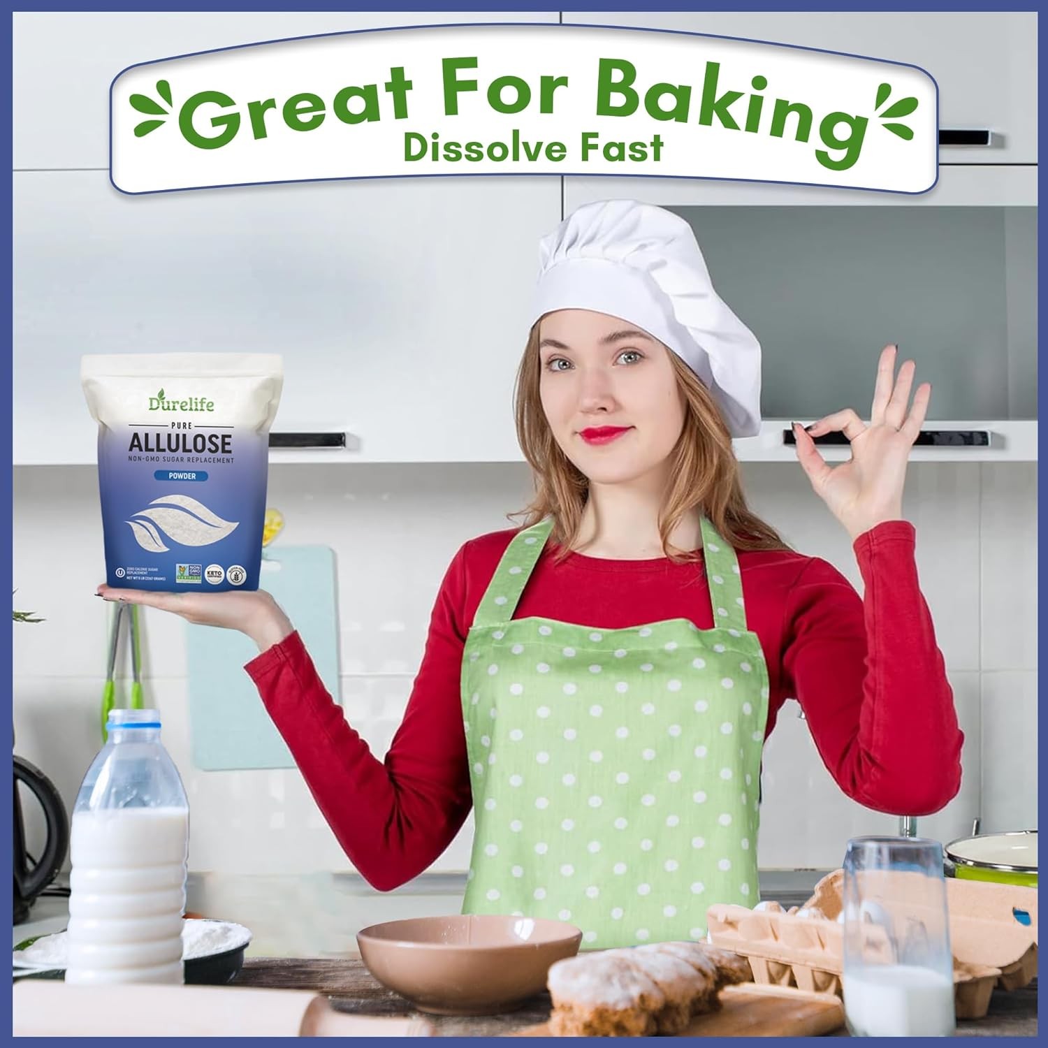 Durelife Allulose sweetener, 1 lb 100% Pure No 16 Ounce (Pack of 1) 