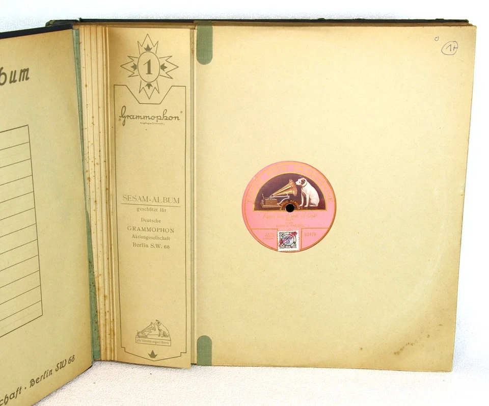 12x ENRICO CARUSO im original Deut. Grammophon Album 78rpm Schellackplatte A411 - Bild 3 von 4