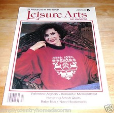 LEISURE ARTS MAGAZINE February 1992 Cross Stitch Knit Crochet Crafting Vintage