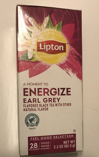 Lipton Energize Earl Grey 28 bustine di tè scadenza 12/2025 spedizione gratuita - Foto 2 di 6