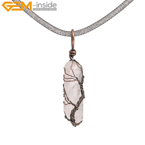 Natural Life Tree Chakra Rock Quartz Jewelry Pendant Necklace16'' Energy Healing - Picture 11 of 30