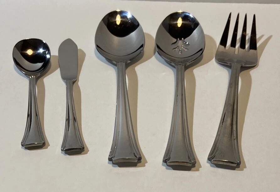 Oneida BORDEAUX Dinner Hostess Serving Set 5 Pcs Stainless Flatware
