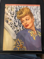 Lucille Ball notebook pad of paper, FULL PAD, BEAUTIFUL COVER 1940'S