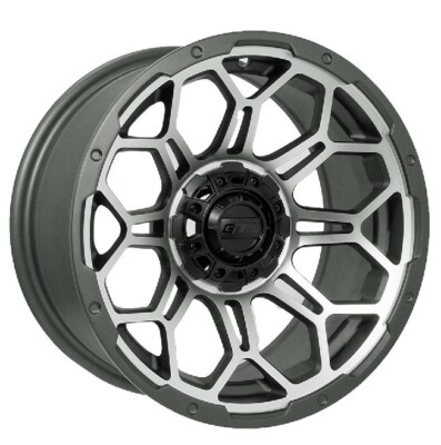 GTW Bravo Golf Cart Matte Gray/Black 14x7 Wheel |Off Road Wheel 4x4 Bolt