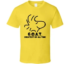 Woodstock Peanuts Comic Strip Greatest Of All Time Goat Cartoon Fan T Shirt