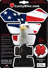 American Eagle Flag Universal Sticker Protector Segmented Gas Tank Pad Guard