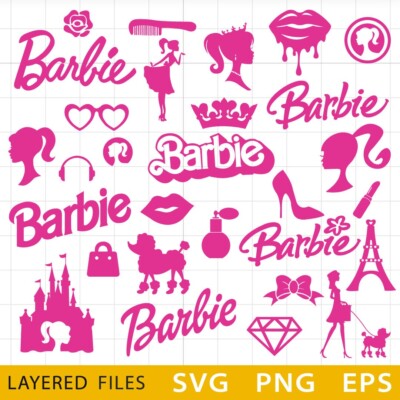 Barbie SVG Bundle, Barbie Vector, Barbie Logo, Barbie Cut Files, SVG for Cricut