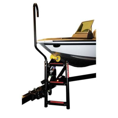 QUALITY MARK 28801  BOW STEP 3-STEP STARBOARD BLACK MARINE BOAT