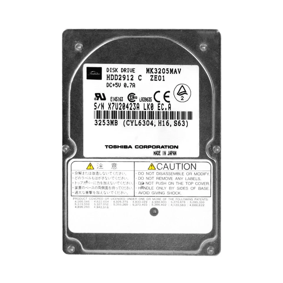 Toshiba MK3205MAV 3.2GB 4200RPM 128KB IDE ATA HDD2912 2.5" - Image 2 of 3