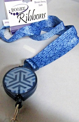 ID Bage Holder with  Zip Reel,Boojee,BLUEPRINT  CLOTH NEW!  School,Hospitals