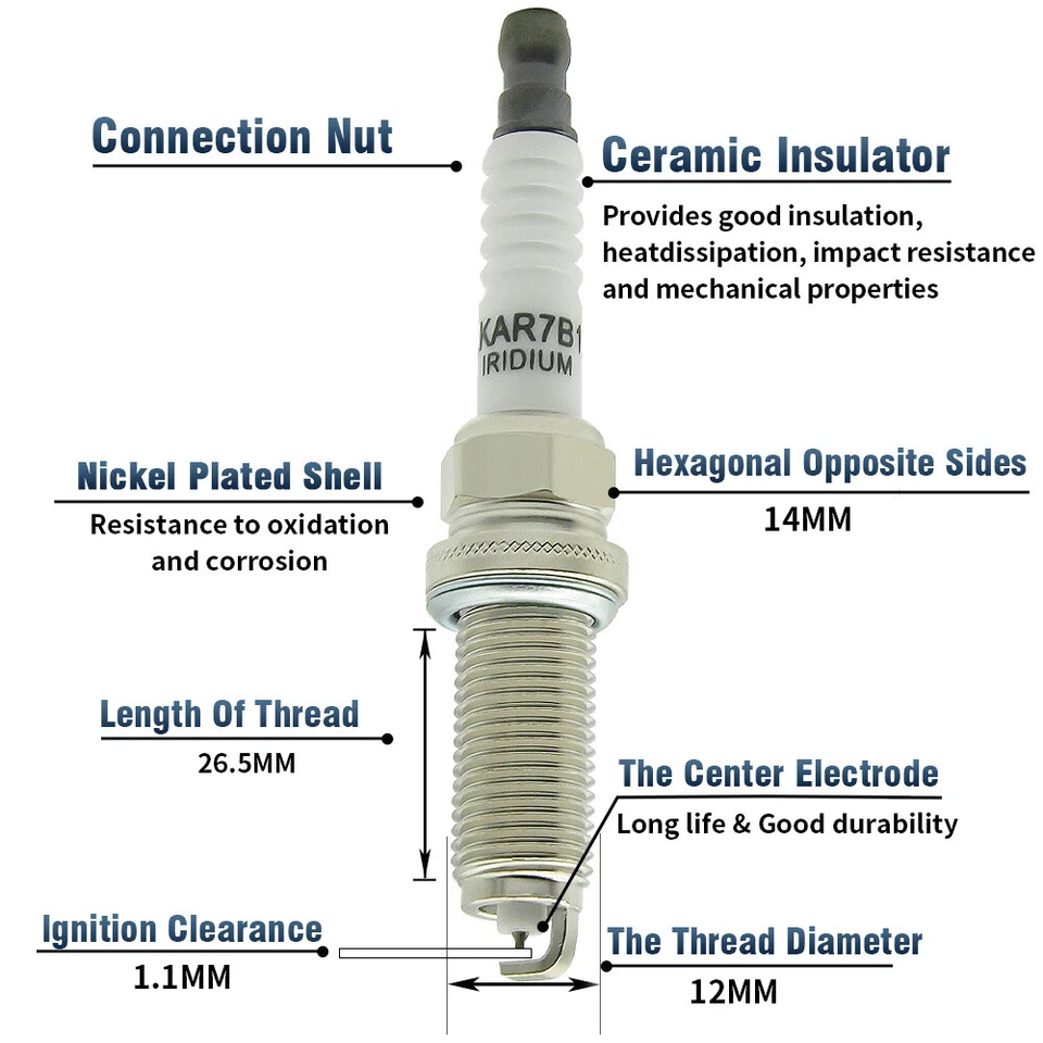 Ignition Coil & 6 Spark plug & 6 wire For Ford Explorer Sport Trac V6 4.0l FD480 - Image 2 of 4