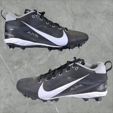 Nike Alpha Menace 4 Men's 12 Football Cleats Black/White FN0027-001