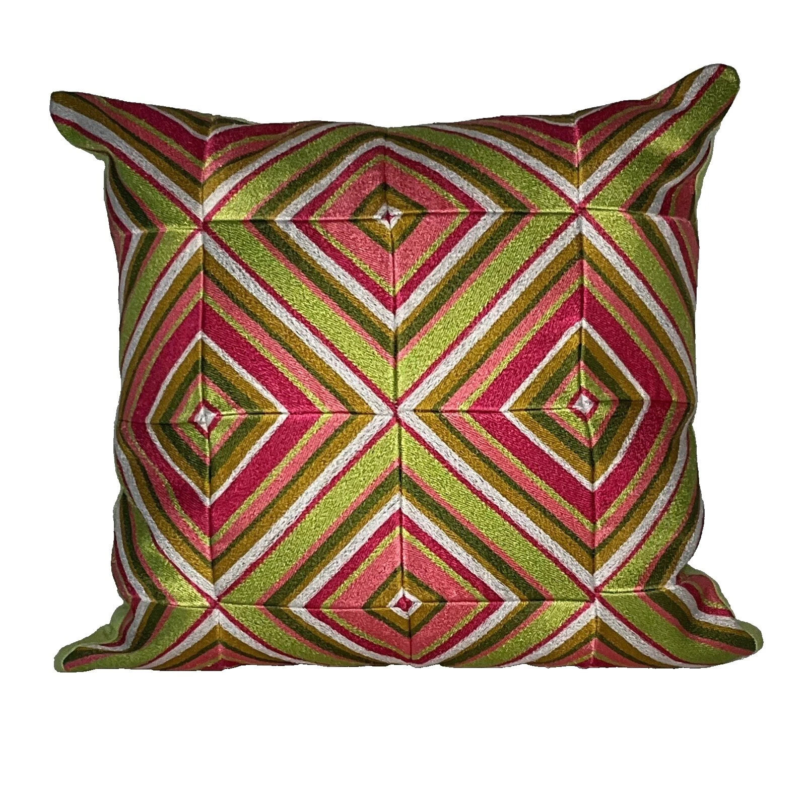Bedroom Embroidered Pillows Multicolor