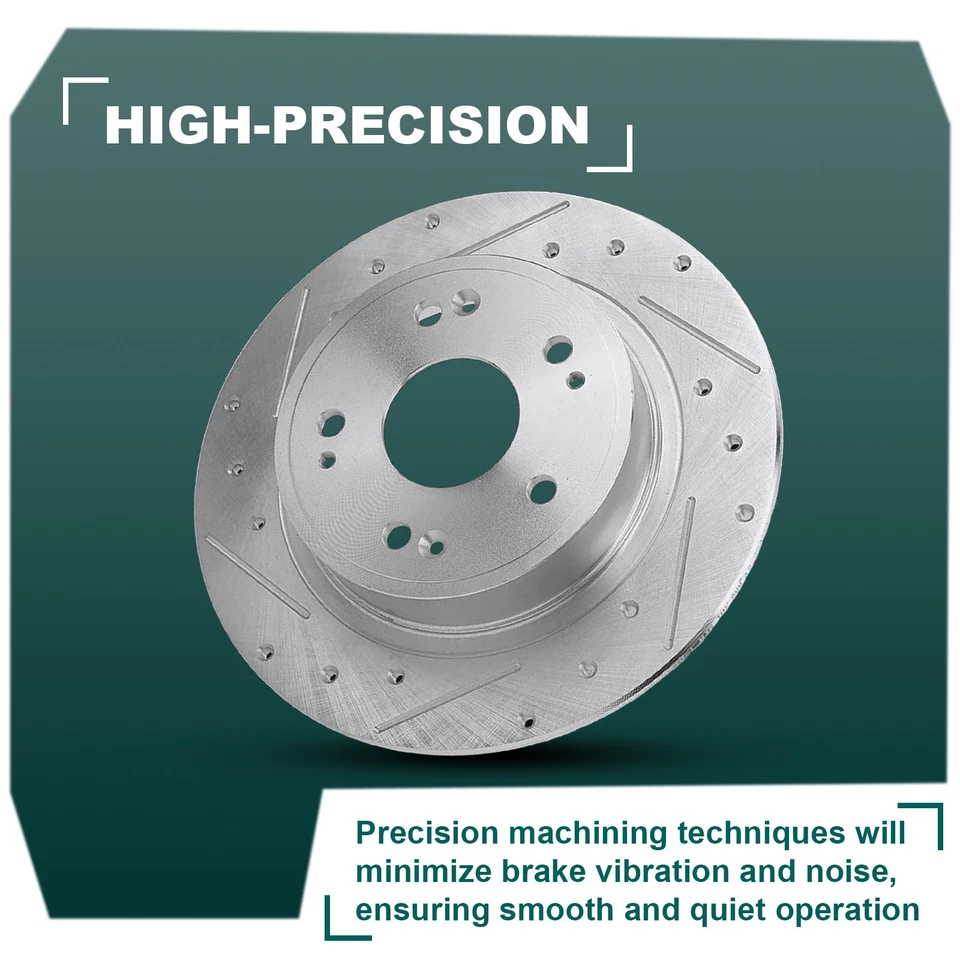 Front & Rear Brake Rotors Pads for Cadillac Escalade ESV Chevy Tahoe - Image 3 of 4