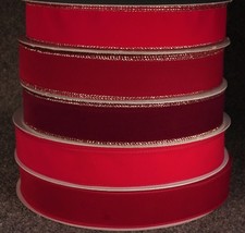 Wired Velvet Ribbon Christmas 9 1 1/2" 50yds. 01100900671 Choose Color 