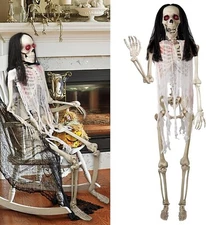DR.DUDU Halloween Skeleton 5.4 Ft Full Body Posable Joints, Realistic Life Size