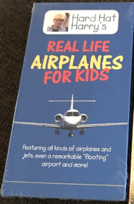 (NEW) Real Life AIRPLANES FOR KIDS Hard Hat Harry s (1994 VHS) Fast Free Ship