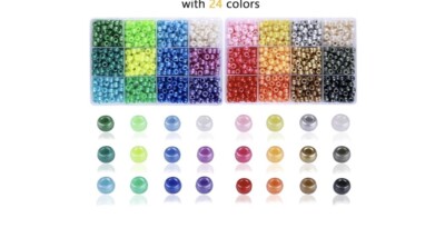 Green Time Rainbow Beads 2000 Pieces 24 Colors  Adults And Children 