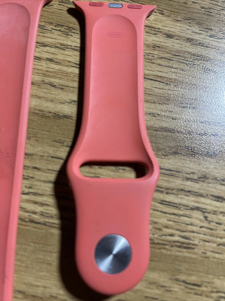 Original Apple Watch 5 4 3 2 1 Correa Deportiva "Rosa" 38mm M/L Pin Plateado Foto 3 de 4