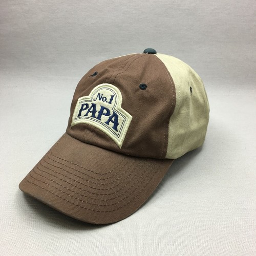 No 1 Papa Hat Cap Strap Back Mens Brown 