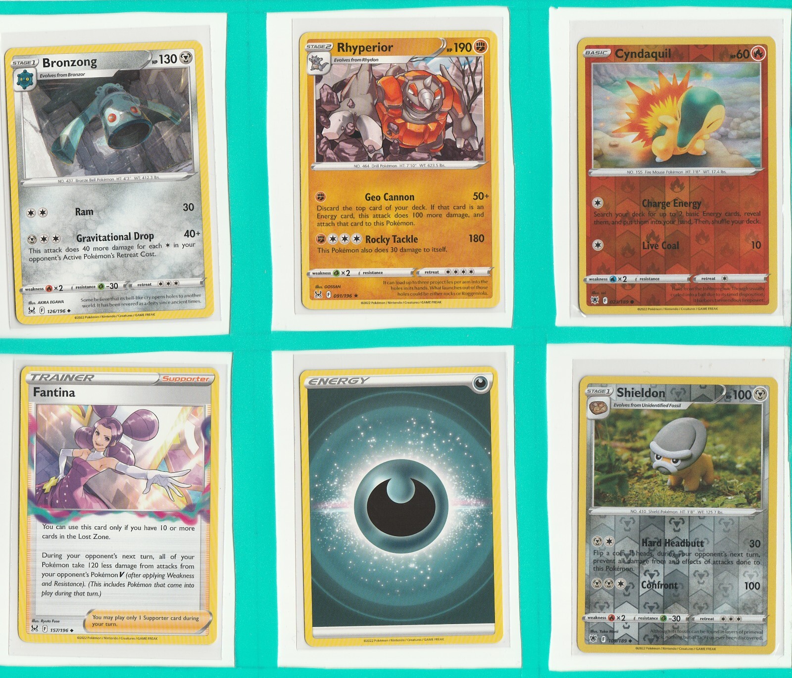 2022 Pokemon Card Lost Origin Rhyperior 91/196
