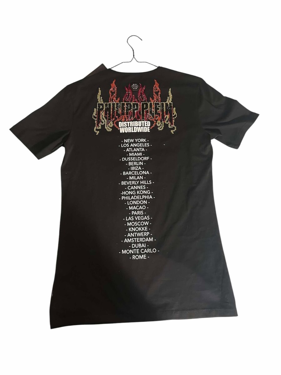 PHILIPP PLEIN ラウントネック SS コシック フレイン Tシャツ PHILIPP PLEIN ラウントネック SS コシック フレイン Tシャツ T