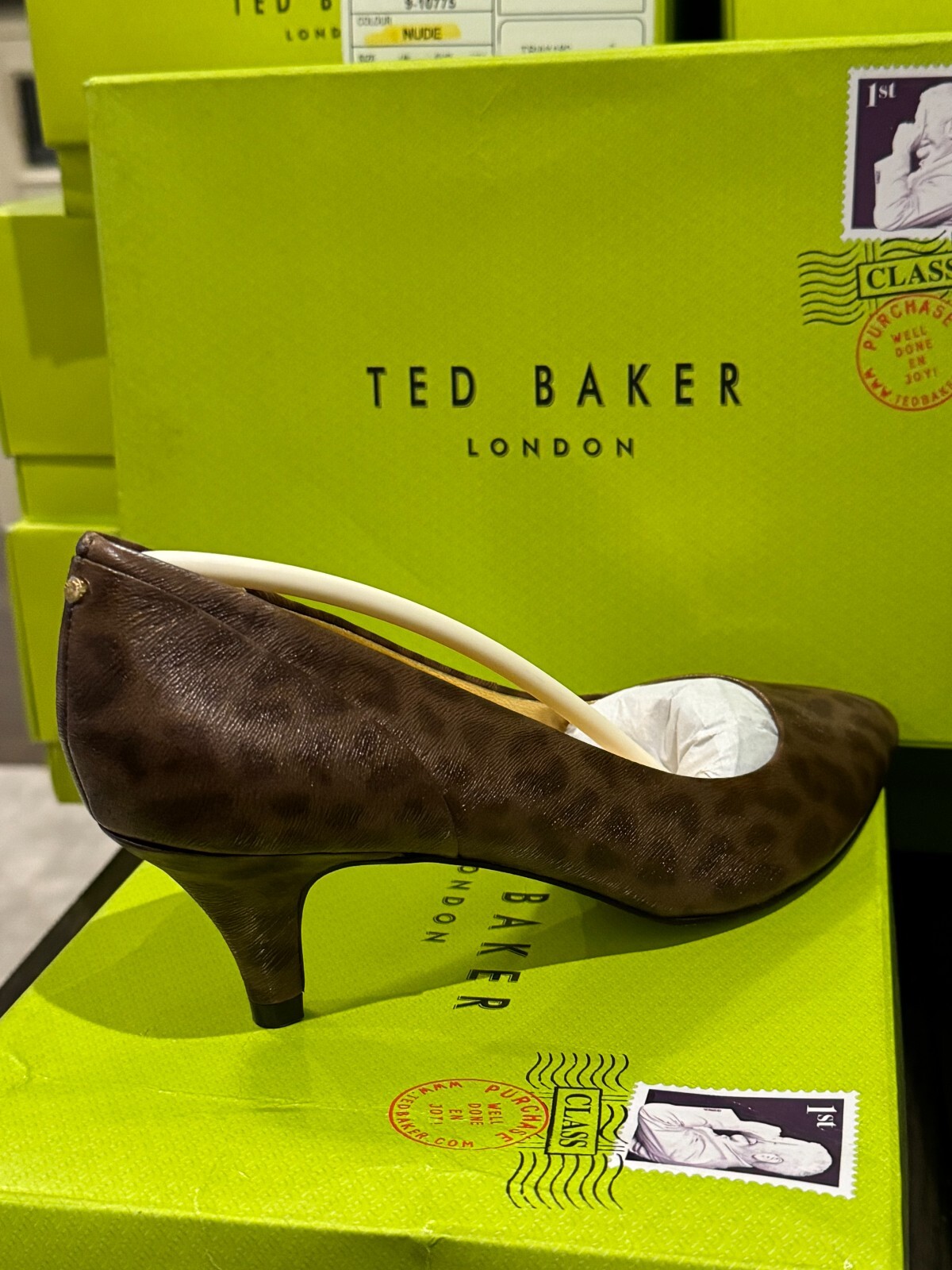 Ted Baker Women's $240 Ondrea Multi Leopard Designer Pump Shoes Heel NEW Classic image 7