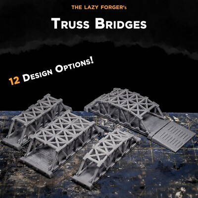 Truss Bridges - Miniature Terrain Set 6mm/8mm Epic Battletech