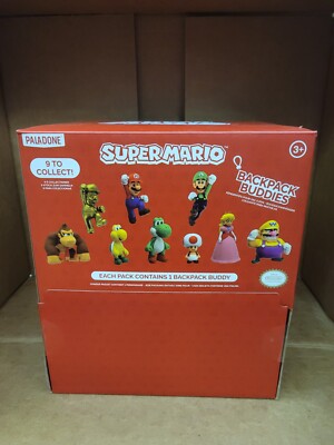ONE BOX OF 24 PIECES MARIO KEYCHAIN FIGURES BLIND BAG