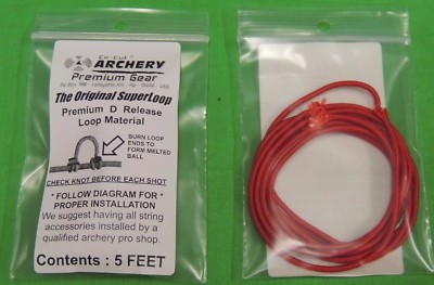 60 Of RED SuperLoop RELEASE NOCKING NOCK D LOOP ROPE CORP Archery Bow 60-of-red-superloop-release-nocking-nock-d-loop-rope-corp-archery-bow