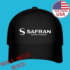 Safran Aircraft Engines Black Hat Baseball Cap Size S/M & L/XL