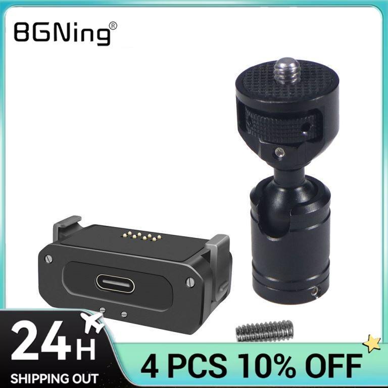 Magnetic Base Adapter Tripod Bracket with 1/4 Screw ARRI Mount for DJI ACTION 2