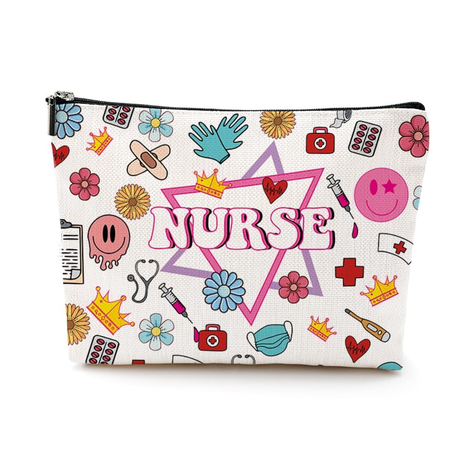 VICBOU Funny Nurse Gifts Makeup Bag Nurse Accessories for Work Nurse Practiti...