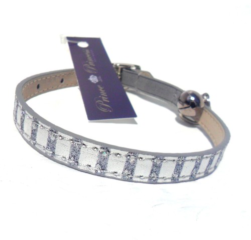 Metallic SAFETY CAT COLLAR Gold Silver Blue Glittery Shine + Bell Brand New UK - Picture 14 of 17