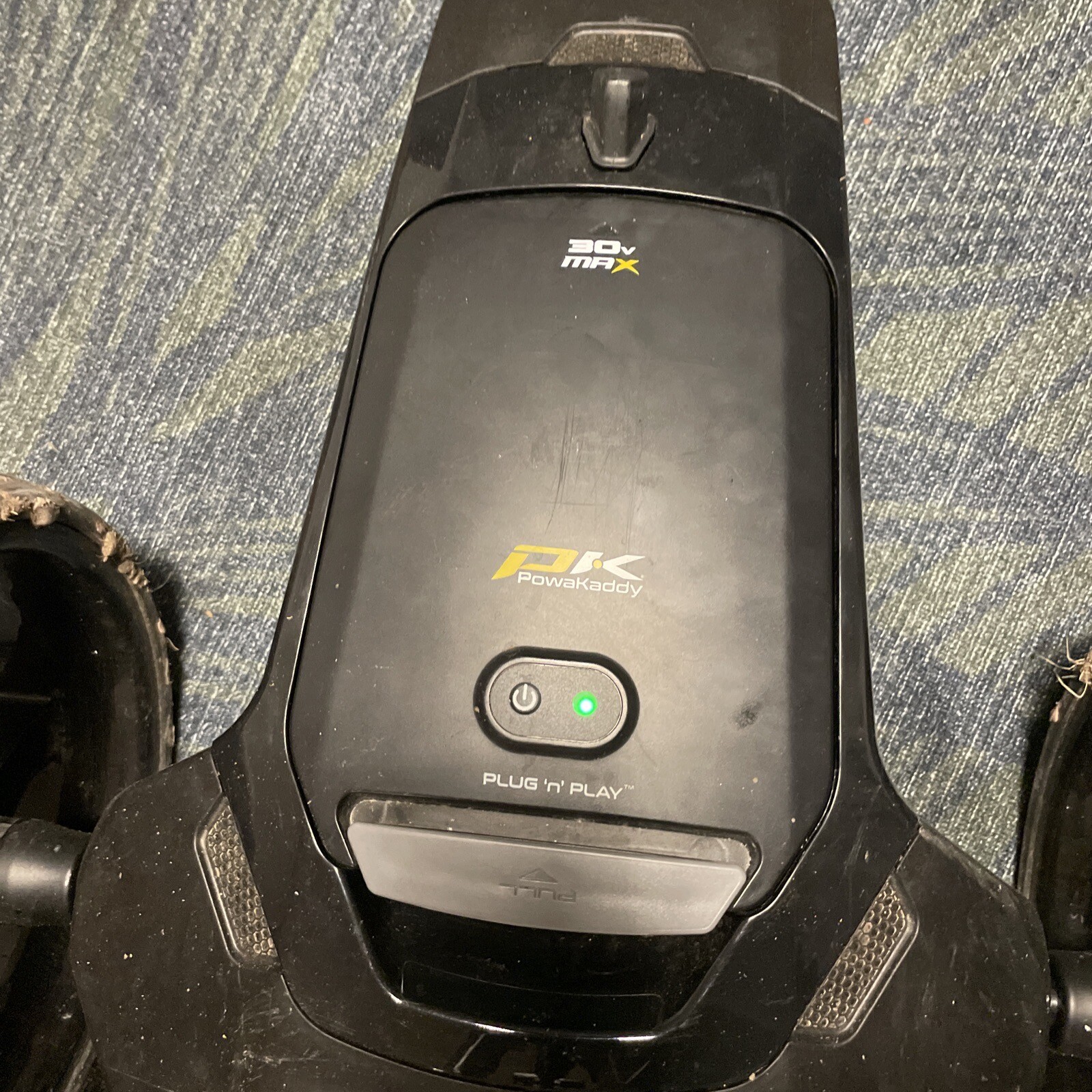 POWAKADDY 2023 FX1 18 HOLE LITHIUM ELECTRIC GOLF TROLLEY + UMBRELLA