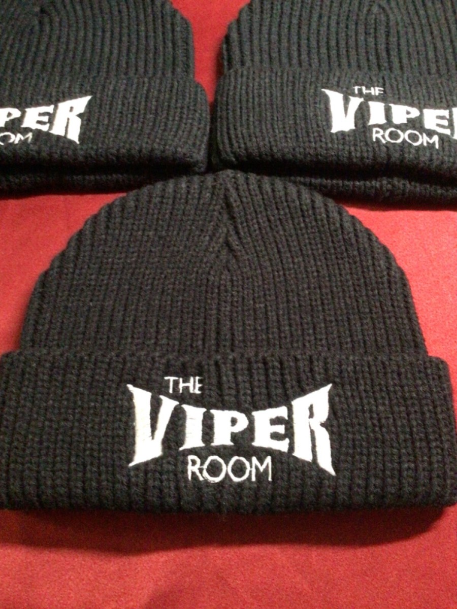 AUTHENTIC VIPER ROOM EMBROIDERED LOGO BLACK BEANIE THE REAL