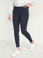 NWT Old Navy Women's High-Rise Jersey Leggings Legging Pants Navy Blue L XL