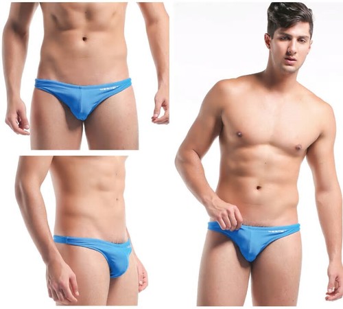 Tanga Trunk Swimming Trunks Low Rise T Back Bikini Thong Swim Briefs for Men AU - Picture 18 of 58