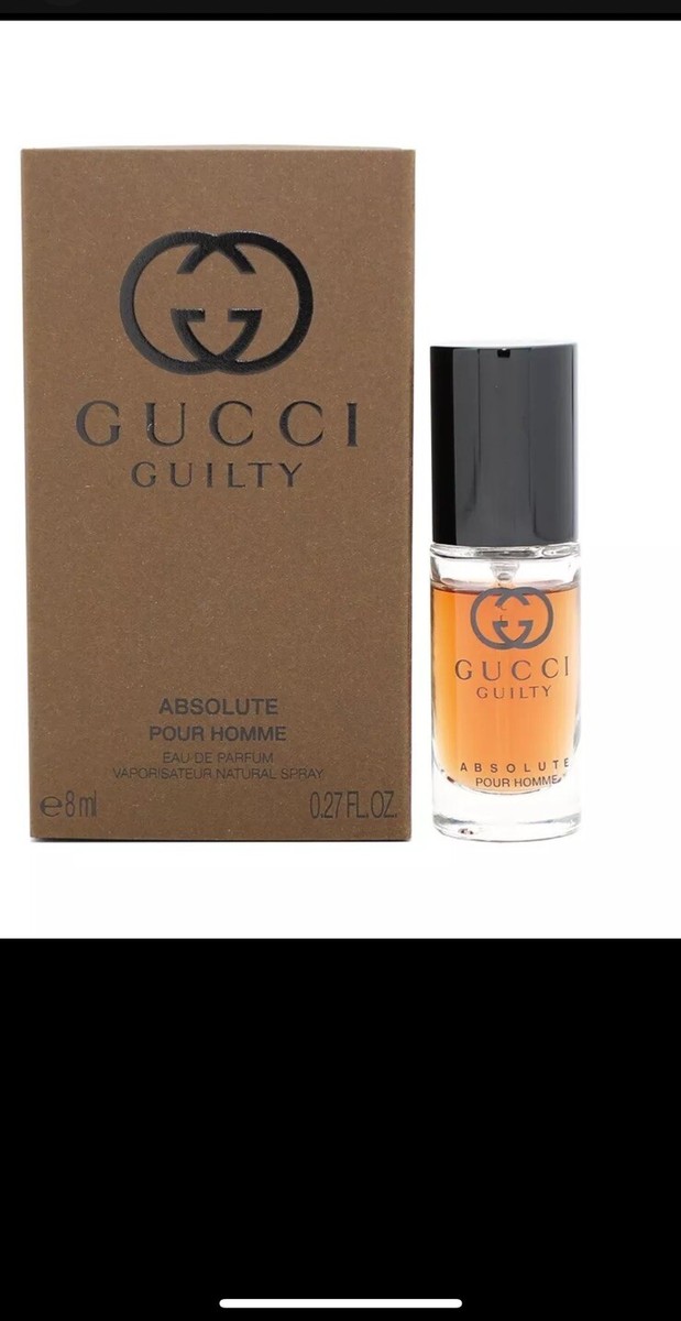 GUCCI GUILTY ABSOLUTE for Men 0.27 oz 8 ml Eau de Parfum Travel