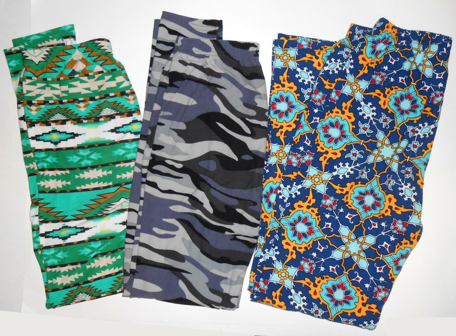 ALTRA 3 Leggings Ragazze L 12 16 AGNES & DORA altri medaglione blu verde azteco grigio mimetico