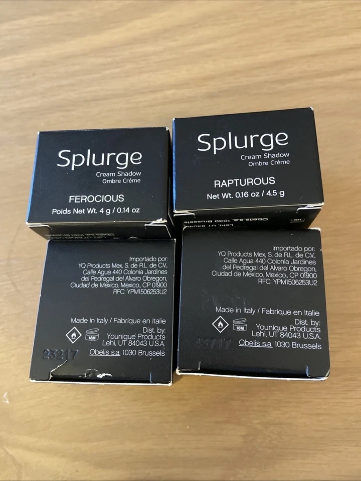 NEW LOT OF 4 🌸 Younique makeup Splurge Cream eye Shadow .16 fl oz - Image 2 of 3