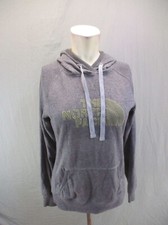 The North Face Size S Womens Gray Cotton Blend Fleece Lined Athletic Hoodie 826