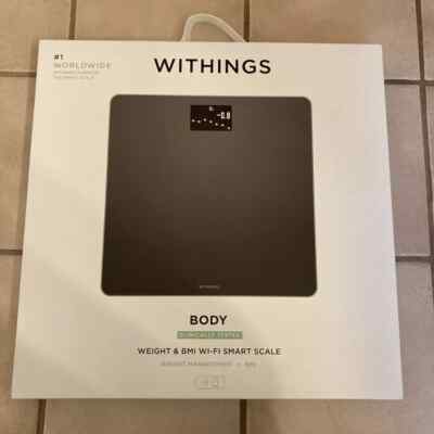 WITHINGS Body Weight & BMI Wi-Fi Smart Scale & Auto App Sync BLACK