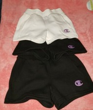 Champion. Toddler. Boy. White Tonal Emb Logo Fleece Short. Size 4