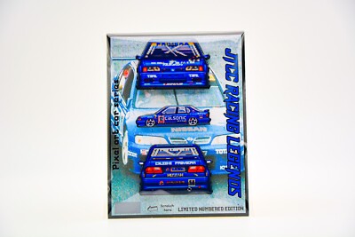 Pin set of 3 NISSAN PRIMERA JTCC Calsonic Impul,pixel art limited edition 1 of 5