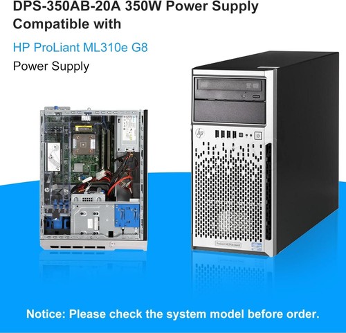 DPS-350AB-20A 350W Power Supply Fits HP ProLiant ML310e 671310-001 DPS-350AB-20 - Afbeelding 3 van 6