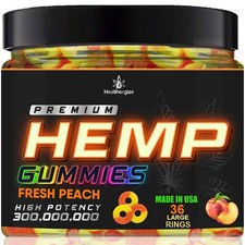 Natural Gummies Peach-Gummy, Muscle, Sleep, Stress, Anxiety, Pain, Relax-US MADE